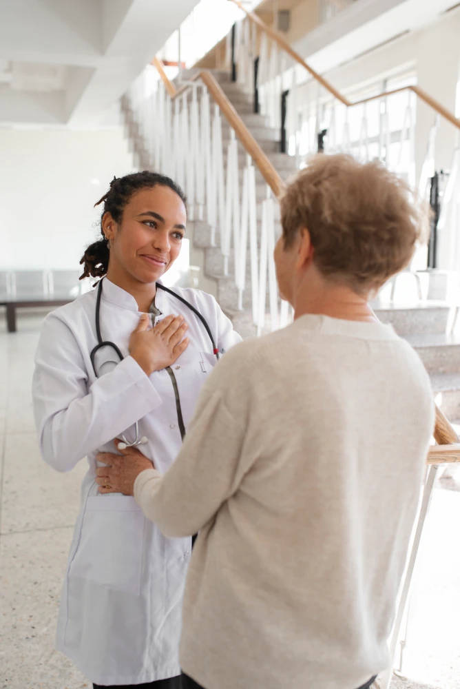 Patient connecting with Danielle via secure telemedicine video visit